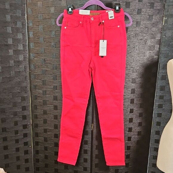 NWT Judy Blue Red High Waist Jeans Size 27 - Picture 3 of 12